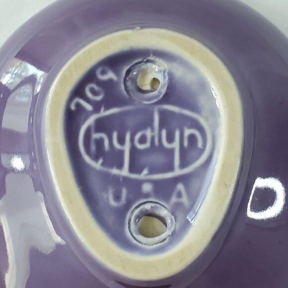 Vintage Hyalyn Purple Ceramic Ashtray #709 Mid-Century Modern Style USA - Picture 2 of 9